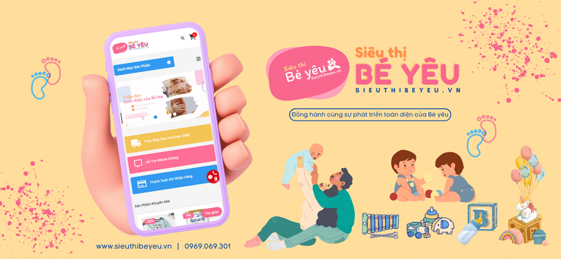 sieuthibeyeu.vn - siêu thị online cung cấp đồ sơ sinh, trẻ em dưới 5 tuổi cao cấp
