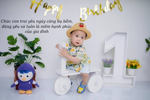 Lời chúc sinh nhật con trai 1 tuổi