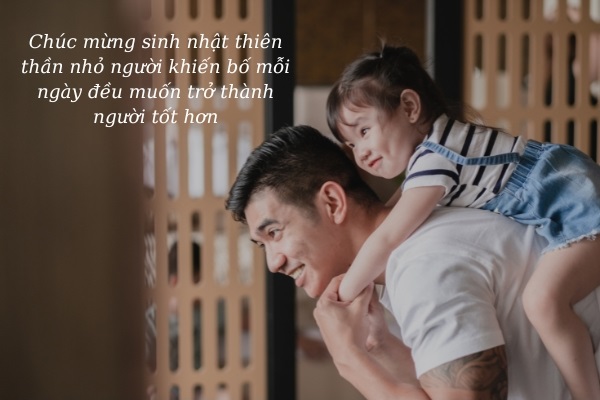 Lời chúc sinh nhật cho con gái​ từ bố