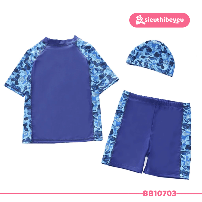 Set Bộ Đồ Bơi Tay Lửng Quần Đùi Họa Tiết Khủng Long