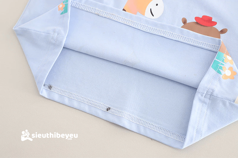 Set Bộ Áo Thun Polo Tay Ngắn Động Vật Quần Đùi Denim