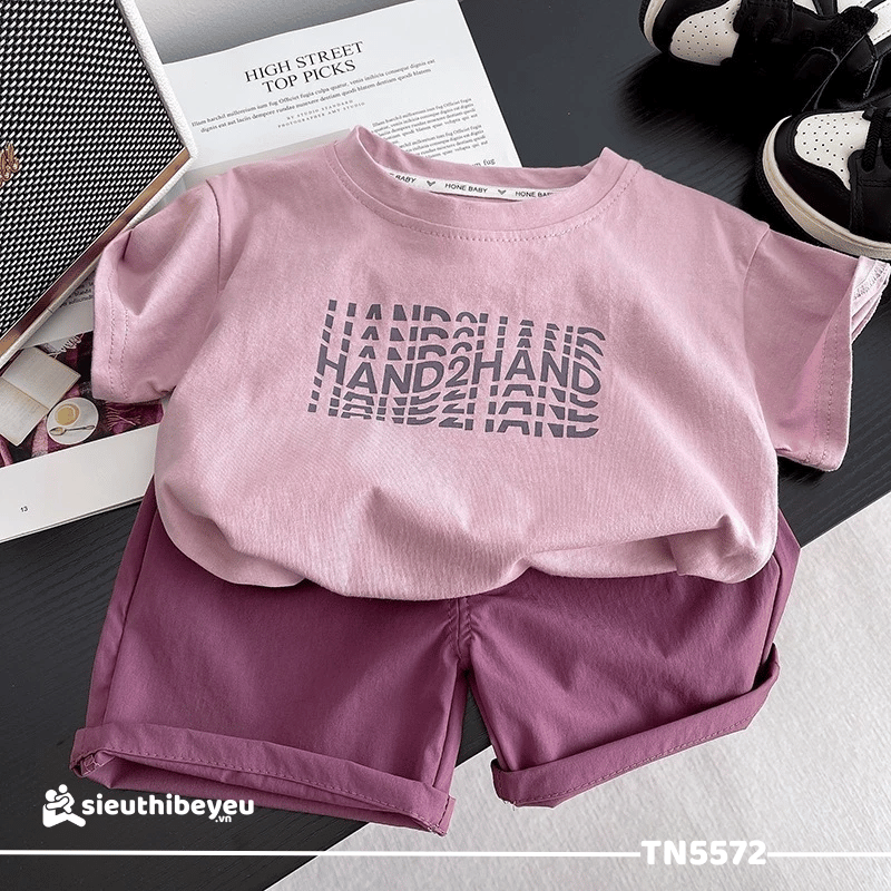 Set Áo Thun Tay Ngắn Quần Đùi Kaki 