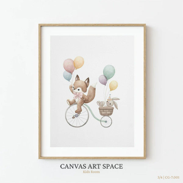 Tranh thỏ và bạn kích thước 30x40cm