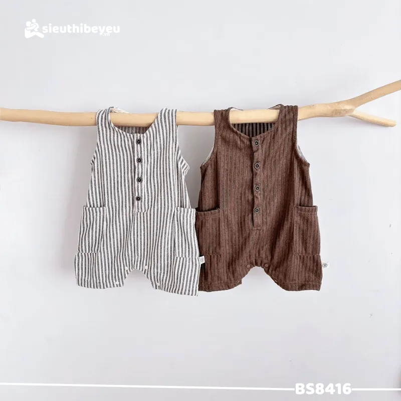 Body Liền Quần Đùi Kẻ Sọc