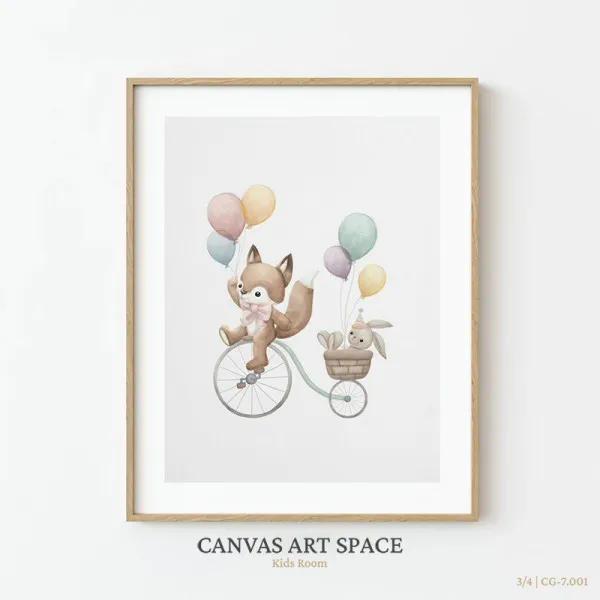 Tranh thỏ và bạn kích thước 30x40cm